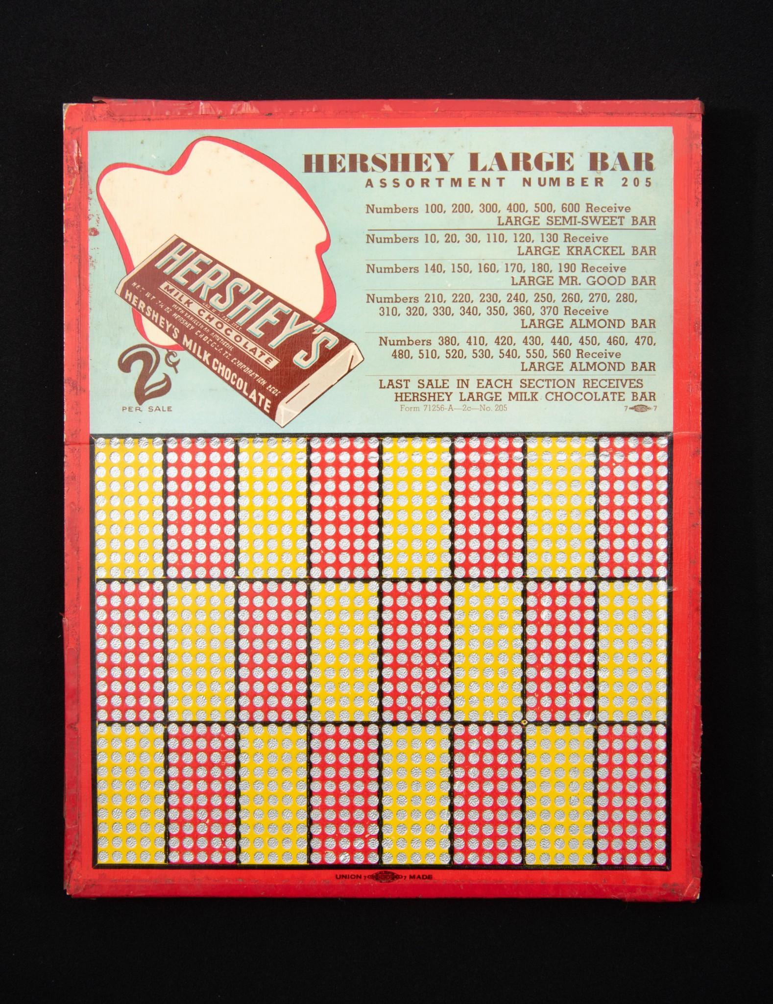 Vintage Hershey's Chocolate Punch Board (1 of 2)