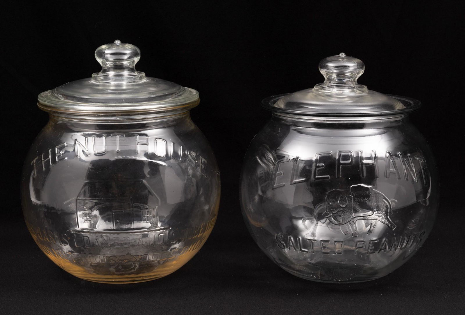 Two Glass Countertop Display Peanut Jars (1 of 7)