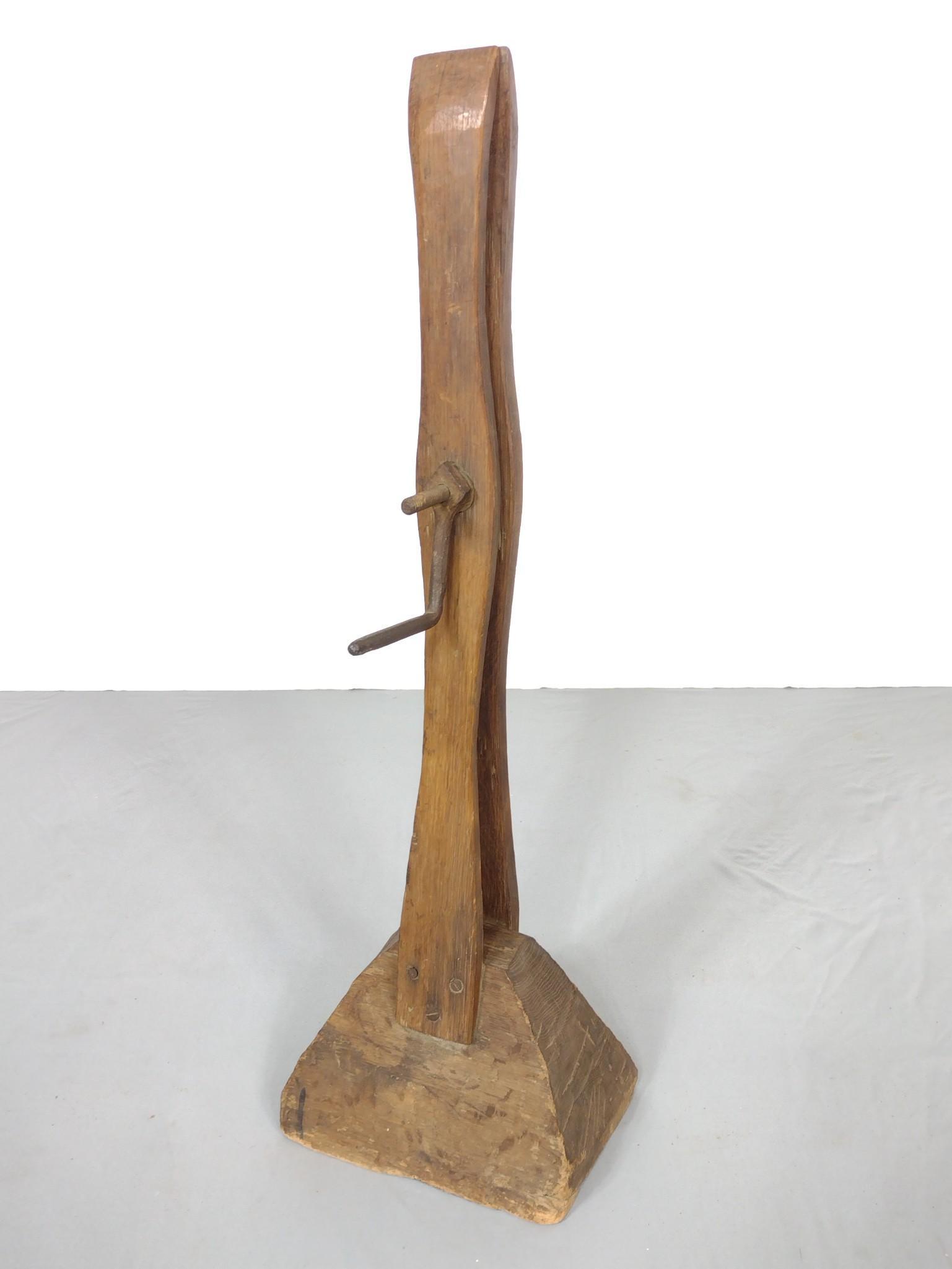 Saddle Makers Vise: 9" wide X 6" deep X 31" high. MG. IMPORTANT: Before bidding, please read the terms and conditions. When you registered for the auction you agreed to these terms and will be required to comply with the