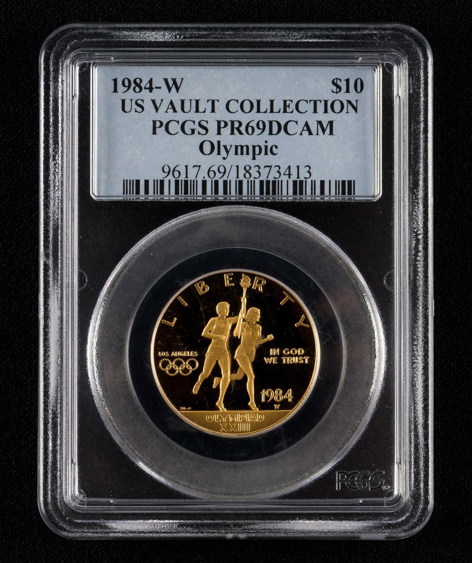 1984 W $10.00 U.S Vault Collection Olympic U.S. Gold (1 of 2)