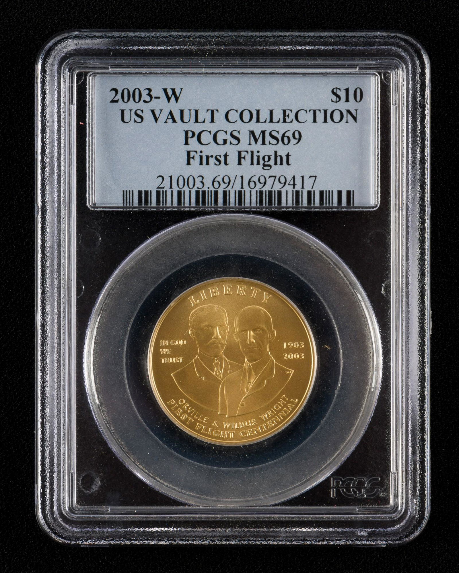 2003 W $10.00 U.S. Vault Collection First Flight (1 of 2)