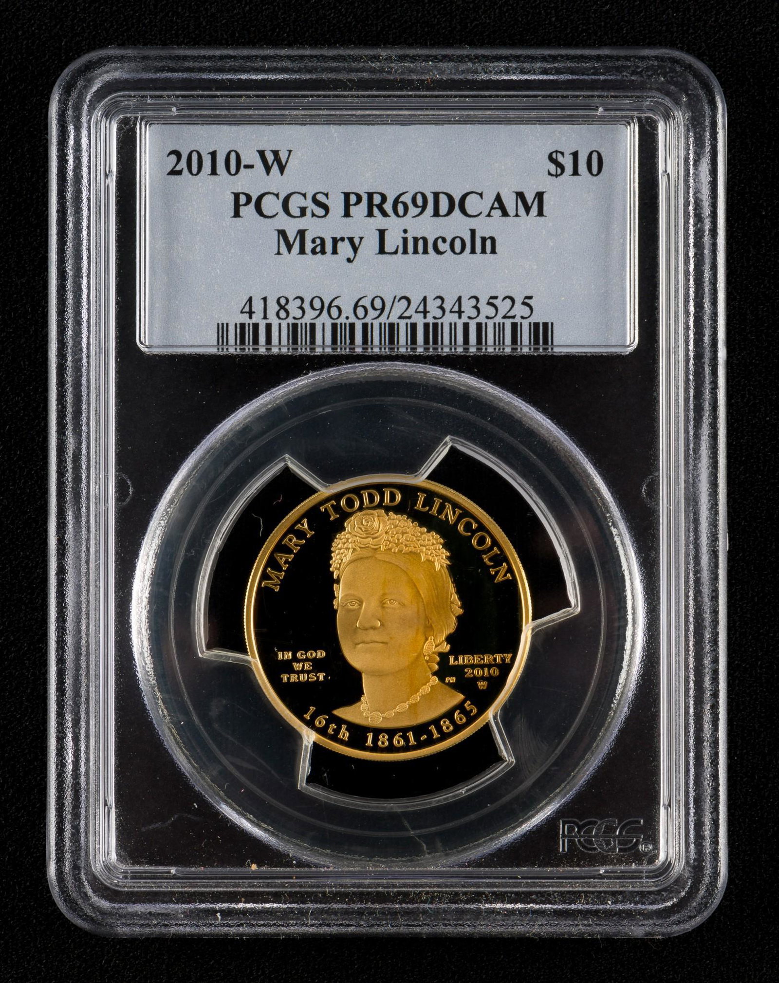 2010 W $10.00 U.S. Vault Collection Mary Lincoln (1 of 2)