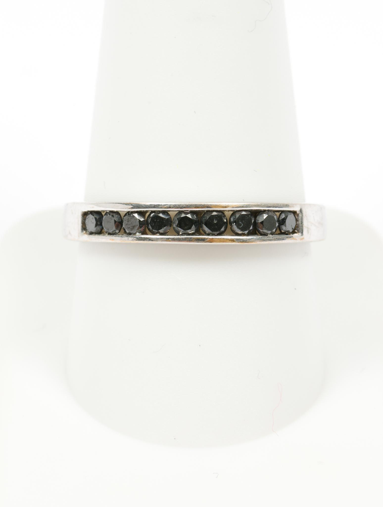 Man's 10K Black Diamond Band Ring (1 of 3)