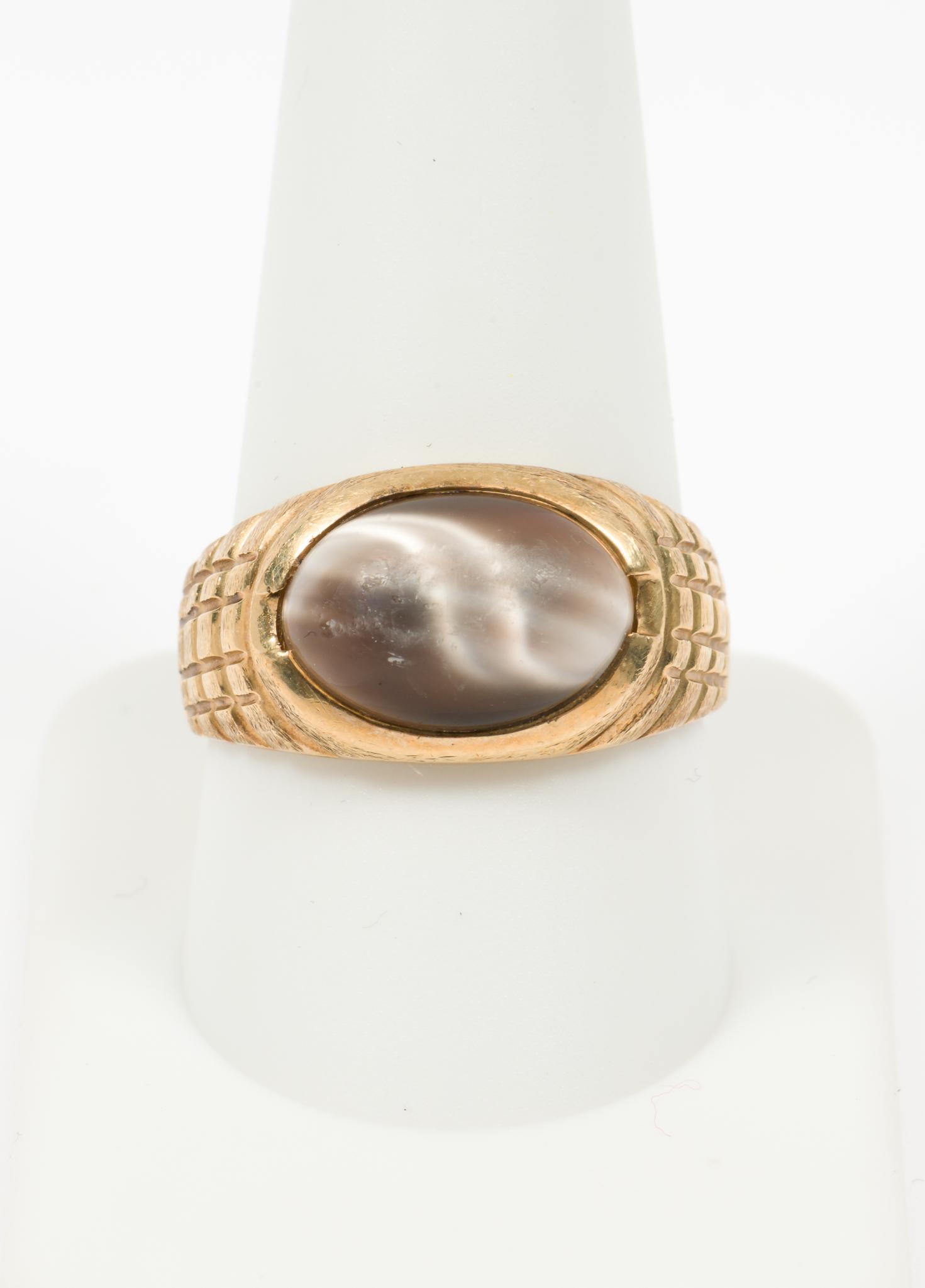 Man's 10K Cat's Eye Ring (1 of 4)