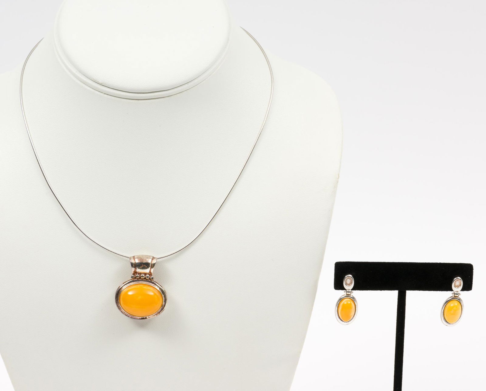 Sterling Jasper Necklace and Earrings (1 of 7)