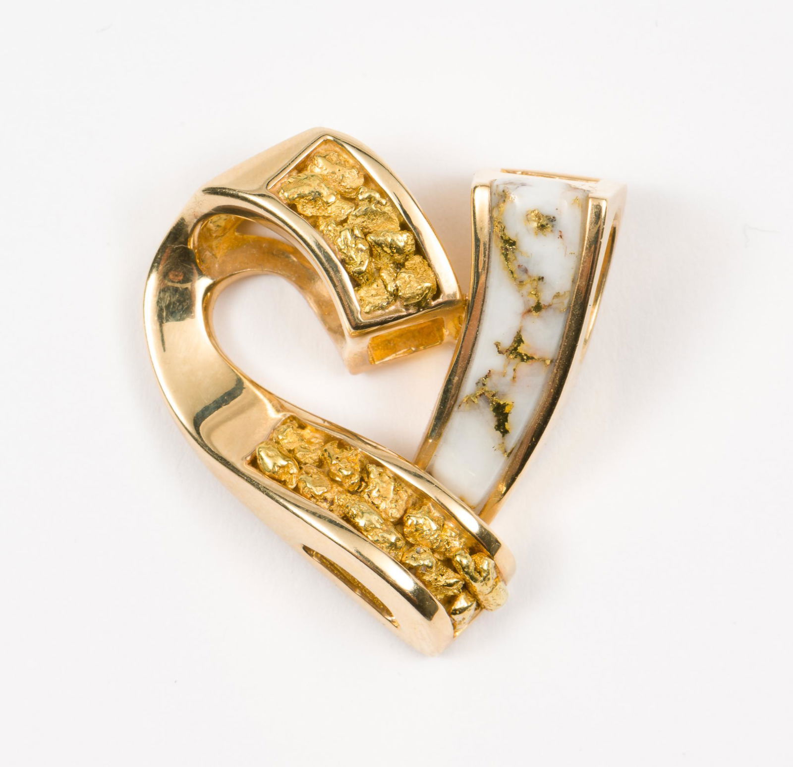 14K Gold Quartz Pendant (1 of 3)