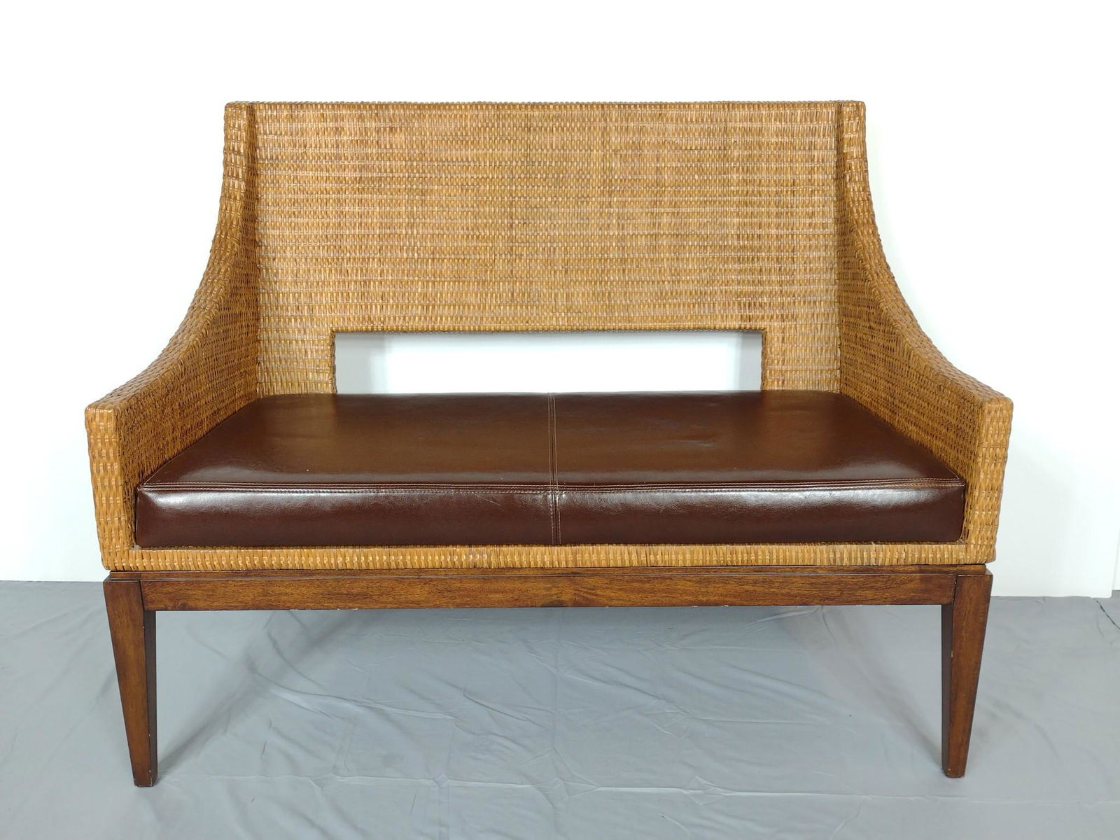 Bernhardt Wicker Love Seat (1 of 5)