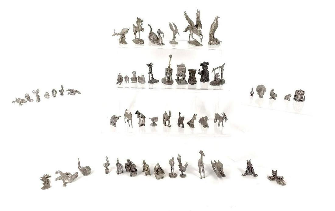 51 Miniature Pewter Figurines (1 of 13)