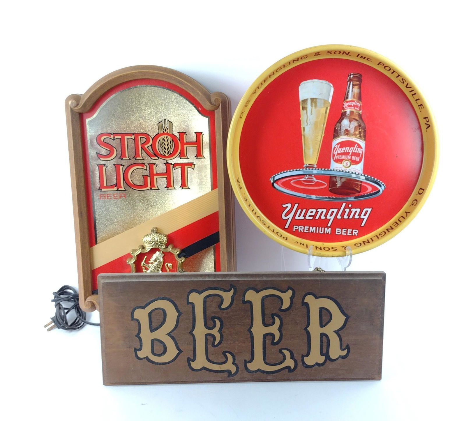 3 Beer Signs incl Yuengling Tray (1 of 7)