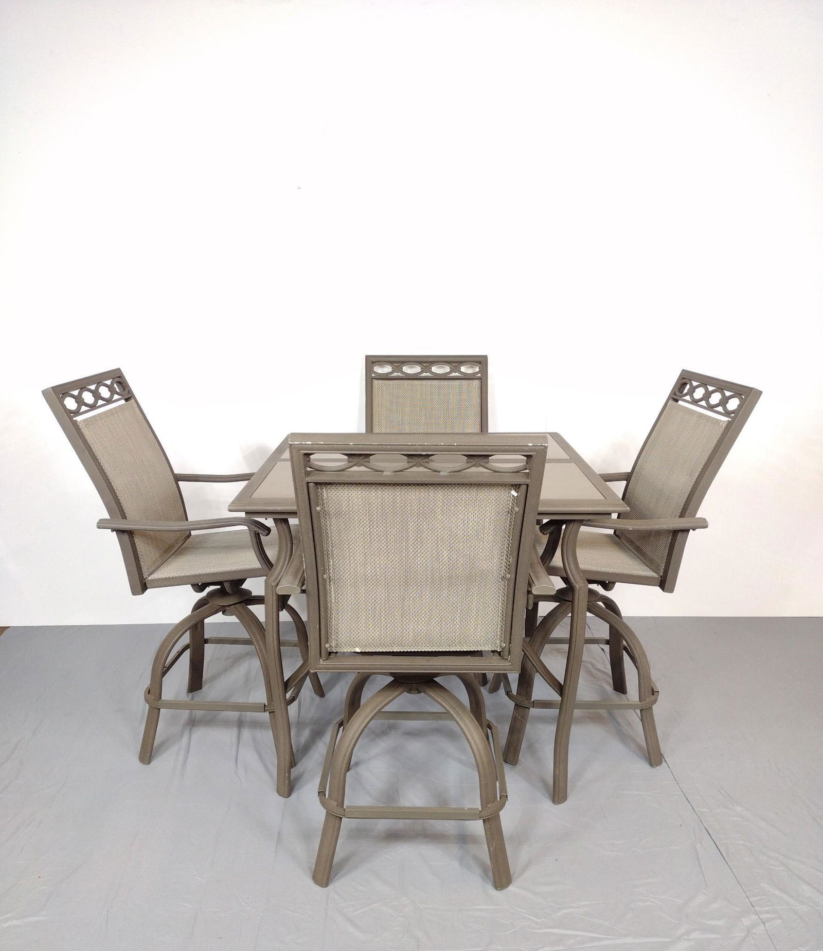 High Top Outdoor Table & Four Chairs (1 of 5)