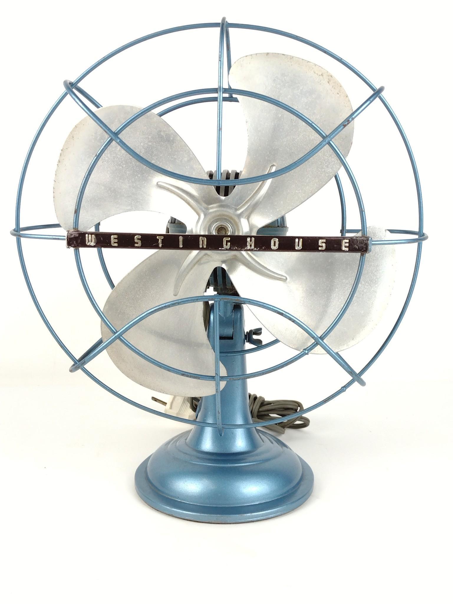 Blue Westinghouse Adjustable Table Fan (1 of 4)