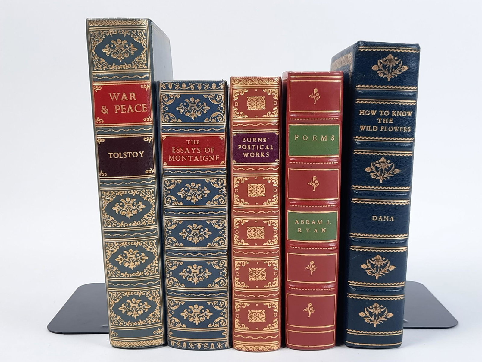 5 Leather Bound Books incl War and Peace (1 of 14)