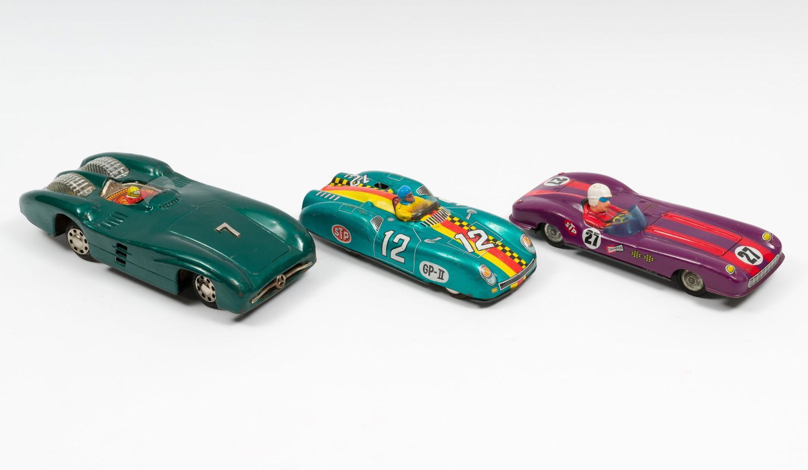 3 Vintage Friction Tin Race Cars (1 of 10)