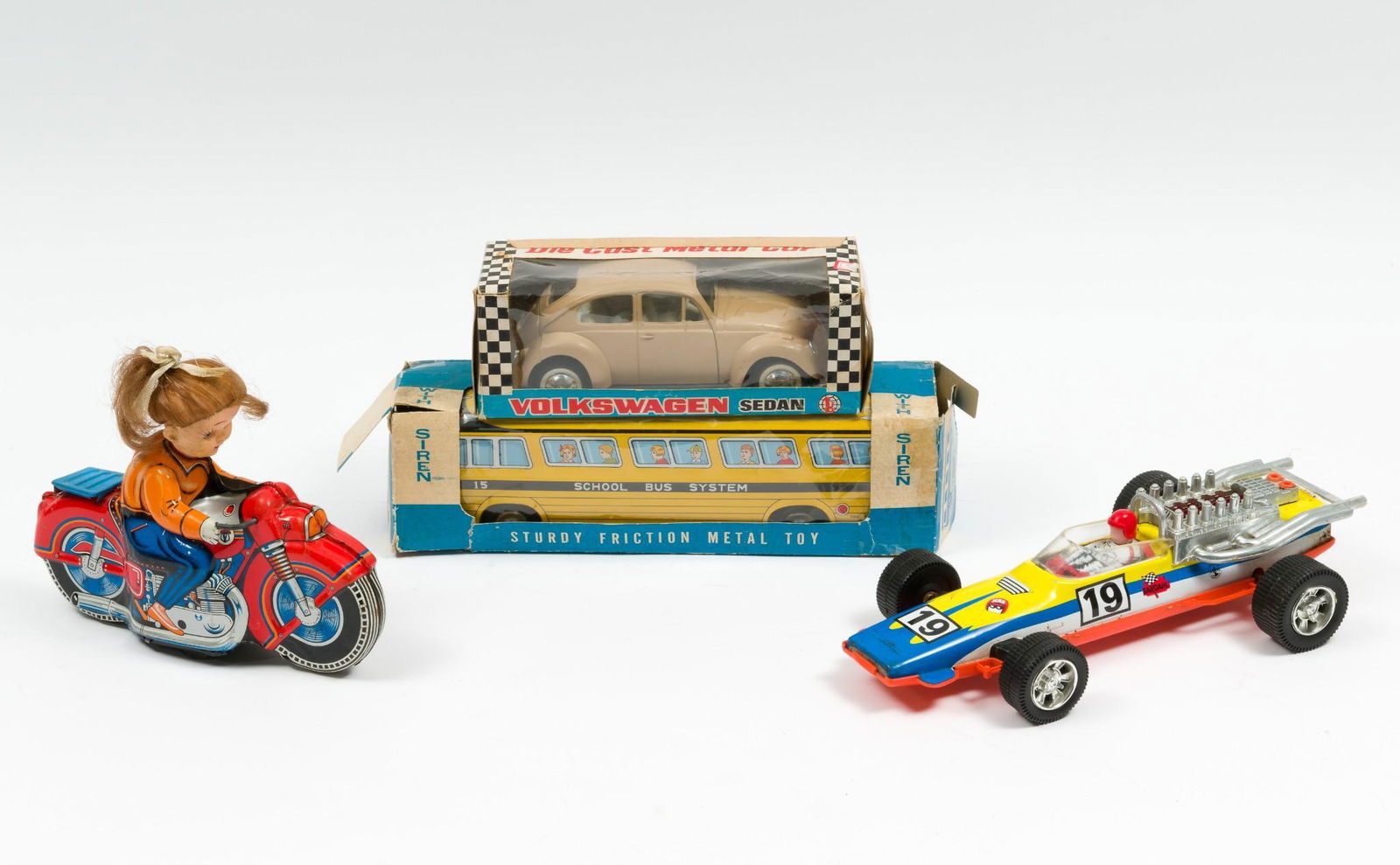 4 Tin Litho Metal Vehicles (1 of 9)