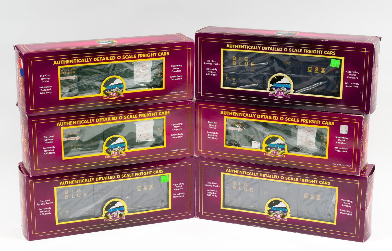 6 MTH Box Cars in OBs (1 of 4)