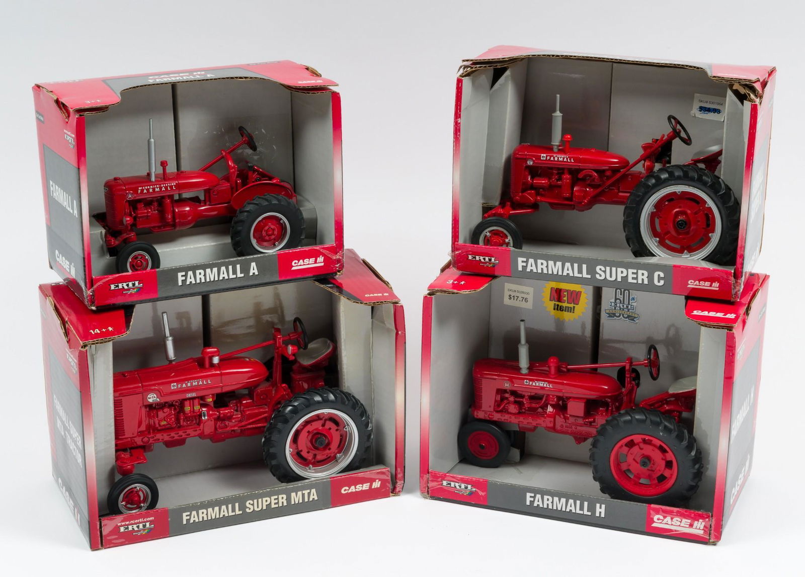 4 Ertl Britains Case IH 1:16 Scale Tractors (1 of 5)