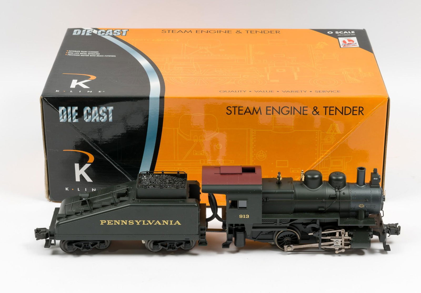 K-Line PA A5 Steam Switcher and Tender with OB (1 of 5)