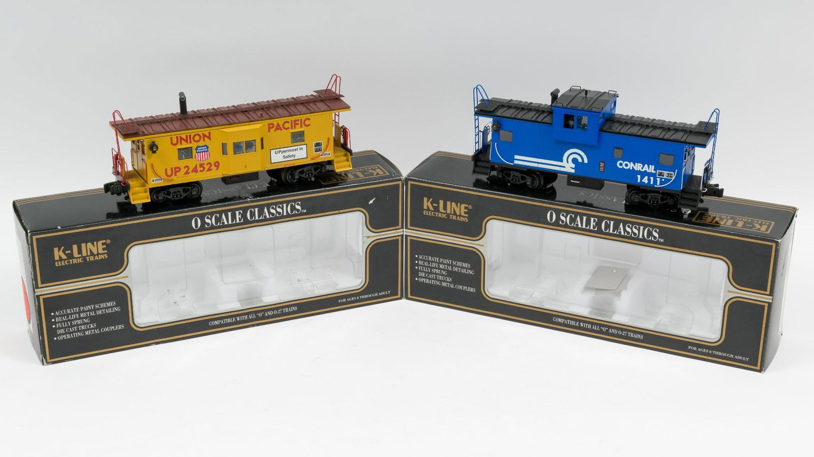 2 K-Line Cabooses with OBs (1 of 3)