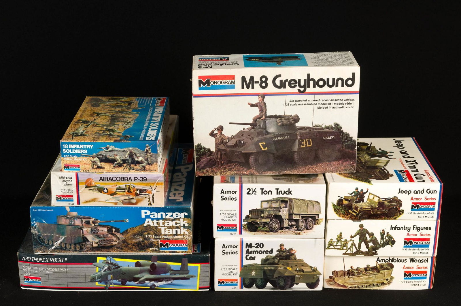 12 Monogram Military Models Incl Panzer (1 of 4)