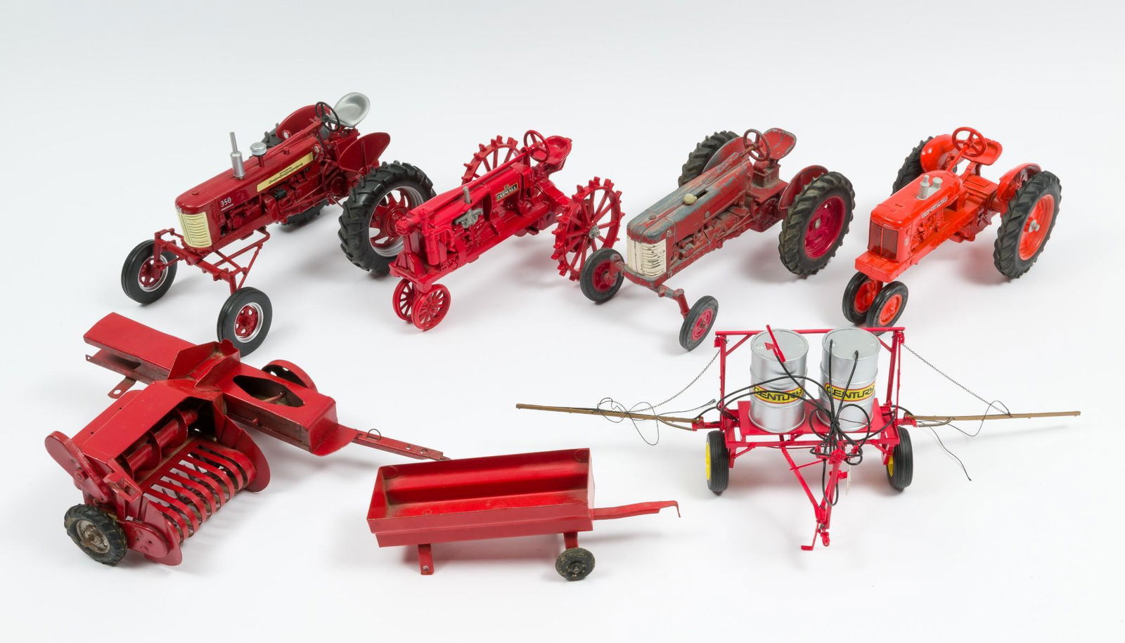 7 Toy Tractors & Accessories Incl McCormick-Deering (1 of 8)