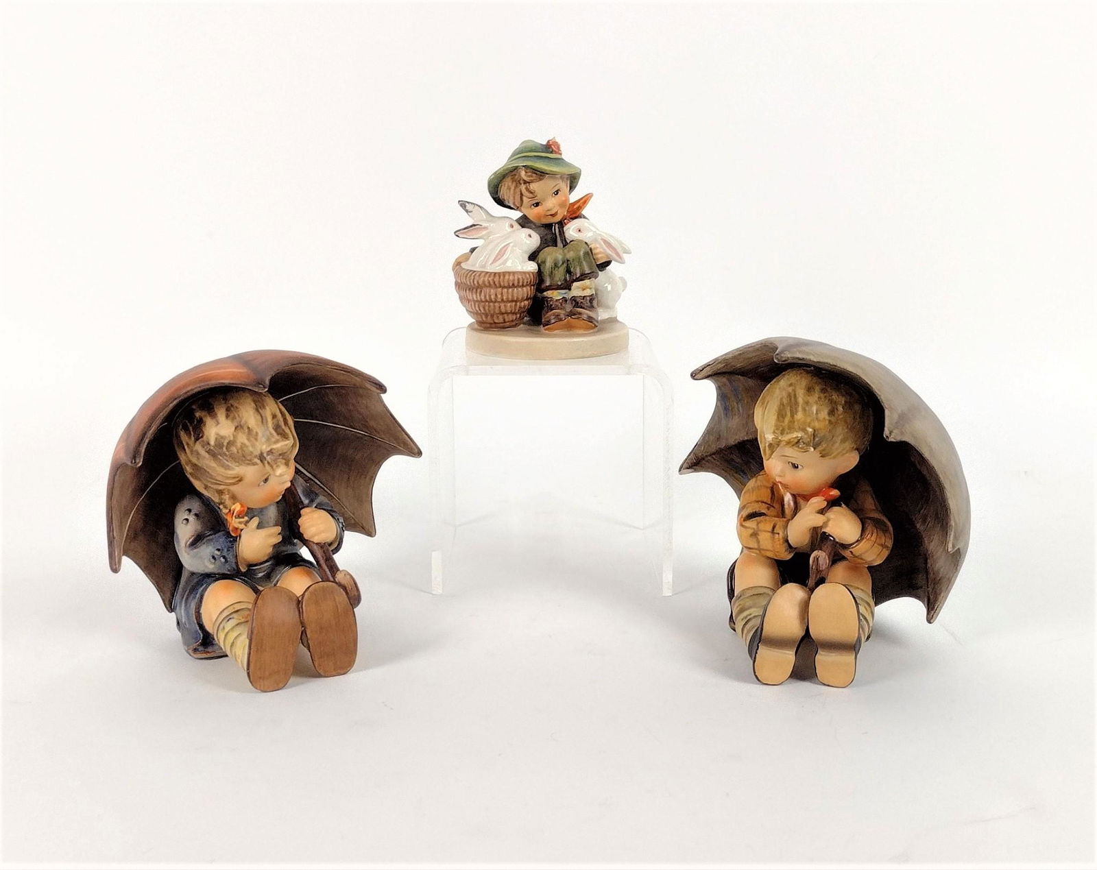 3 Hummel Figurines incl Umbrella Girl and Boy (1 of 7)