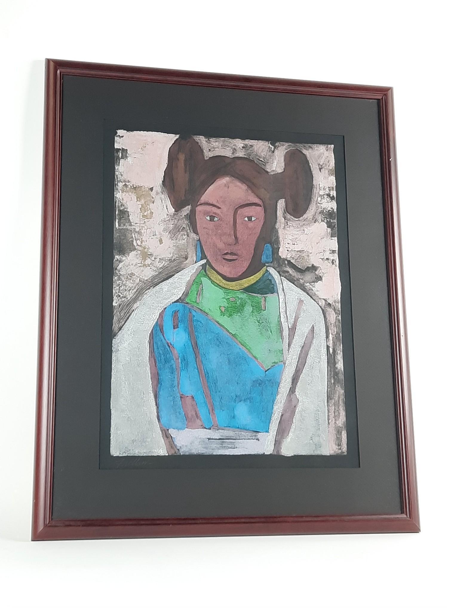 Aaron Freeland "Hopi Woman" Pastel (1 of 3)