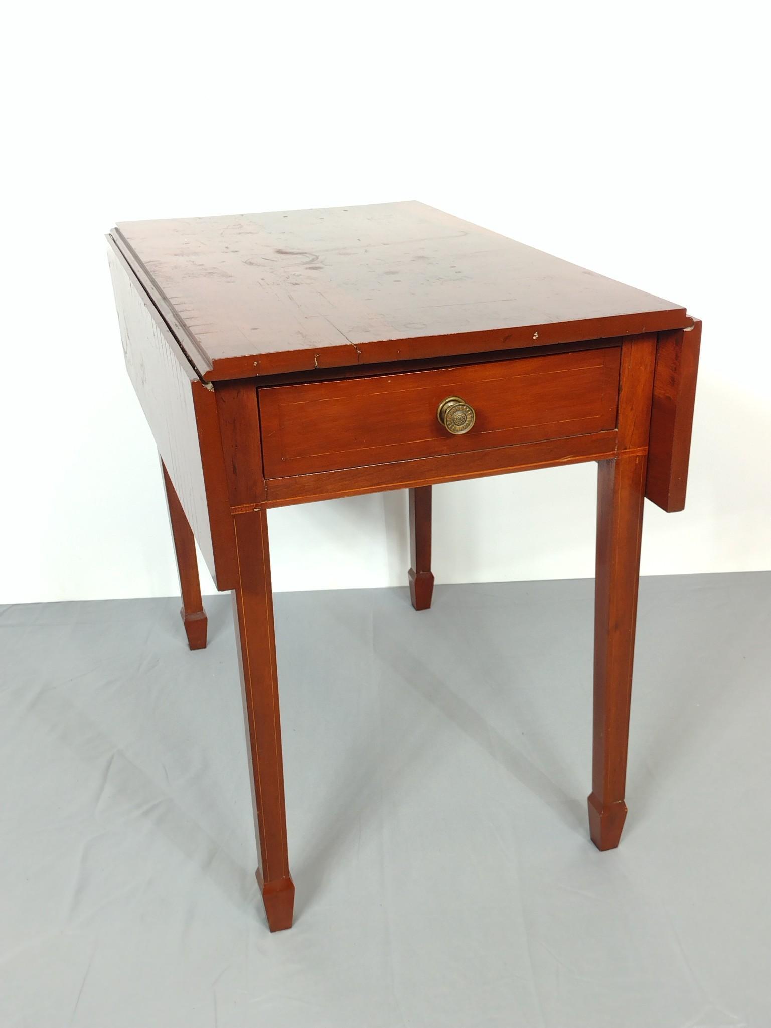 Single Drawer Drop Leaf Table (1 of 7)