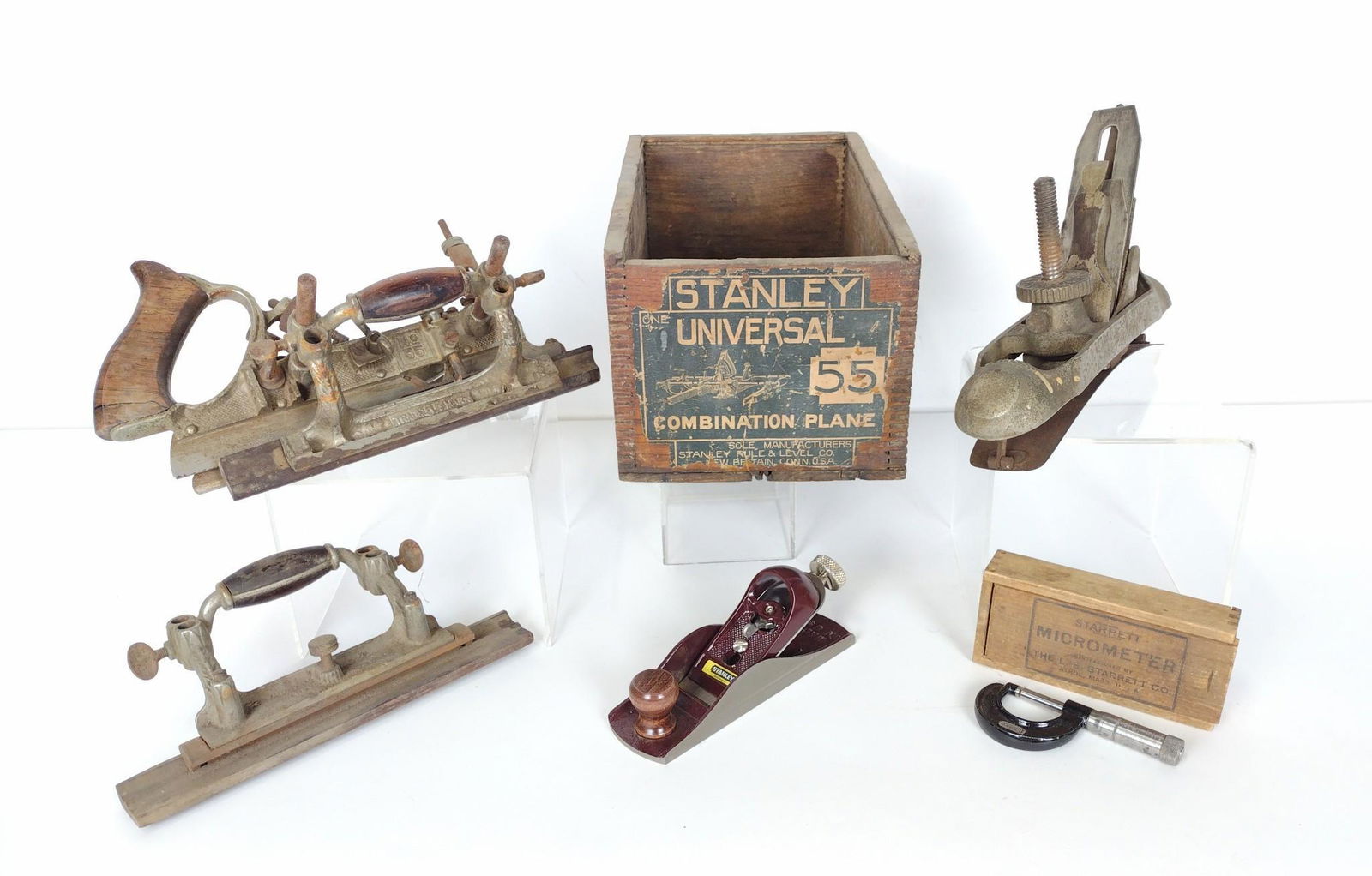 4 Woodworking Tools Incl Stanley 55 Combination Plane (1 of 11)