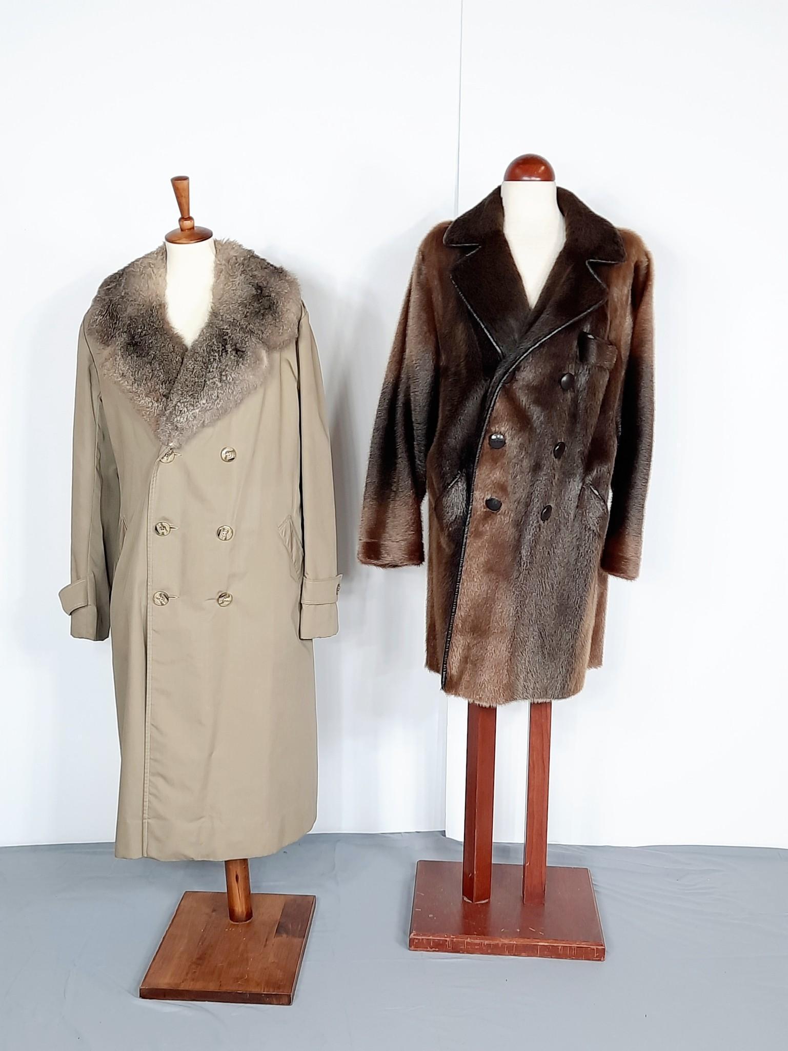 Full Length Fur Coat and Fur Lined Trench Coat (1 of 6)