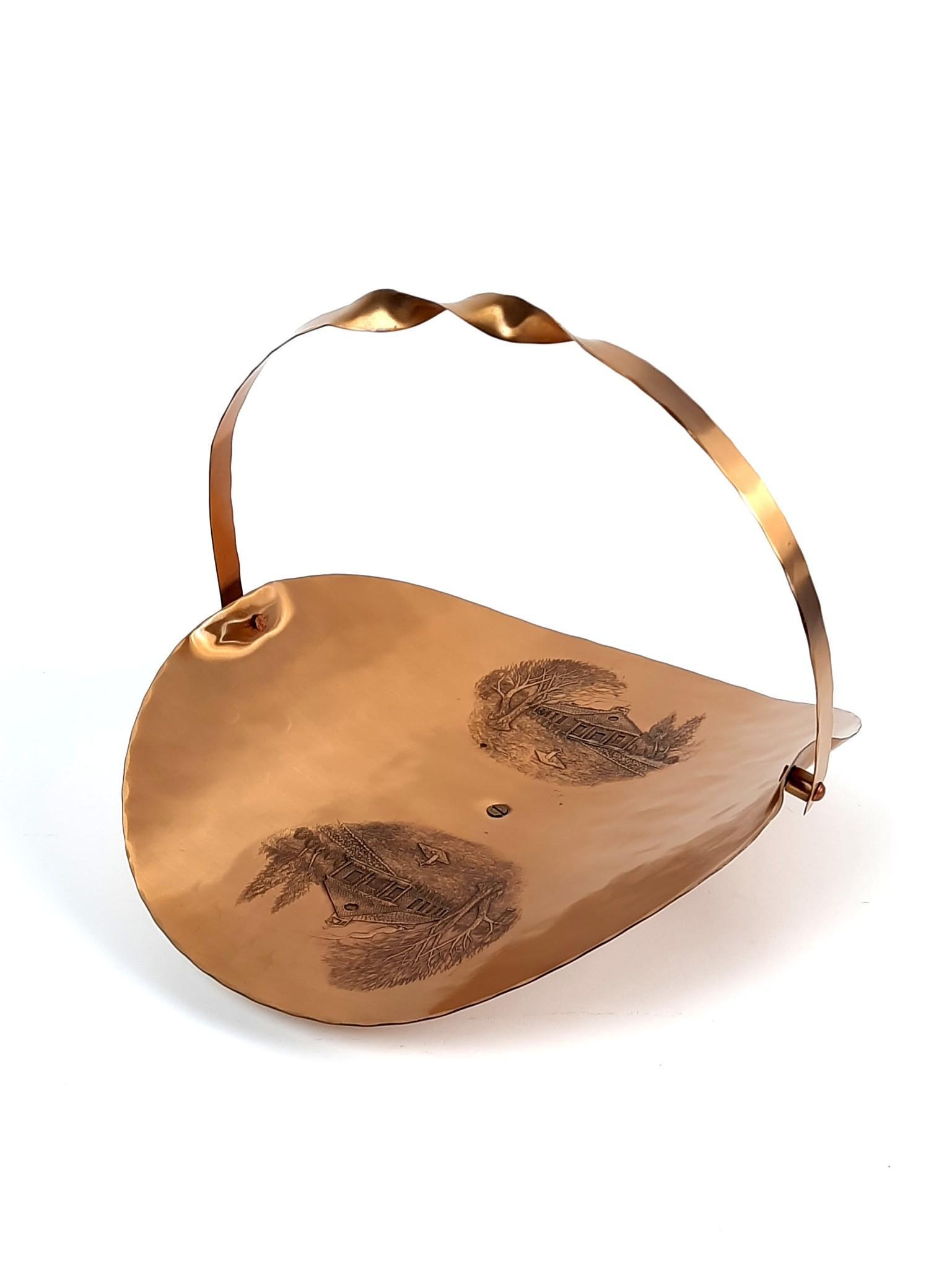 Nately Copper Pictorial Basket (1 of 3)