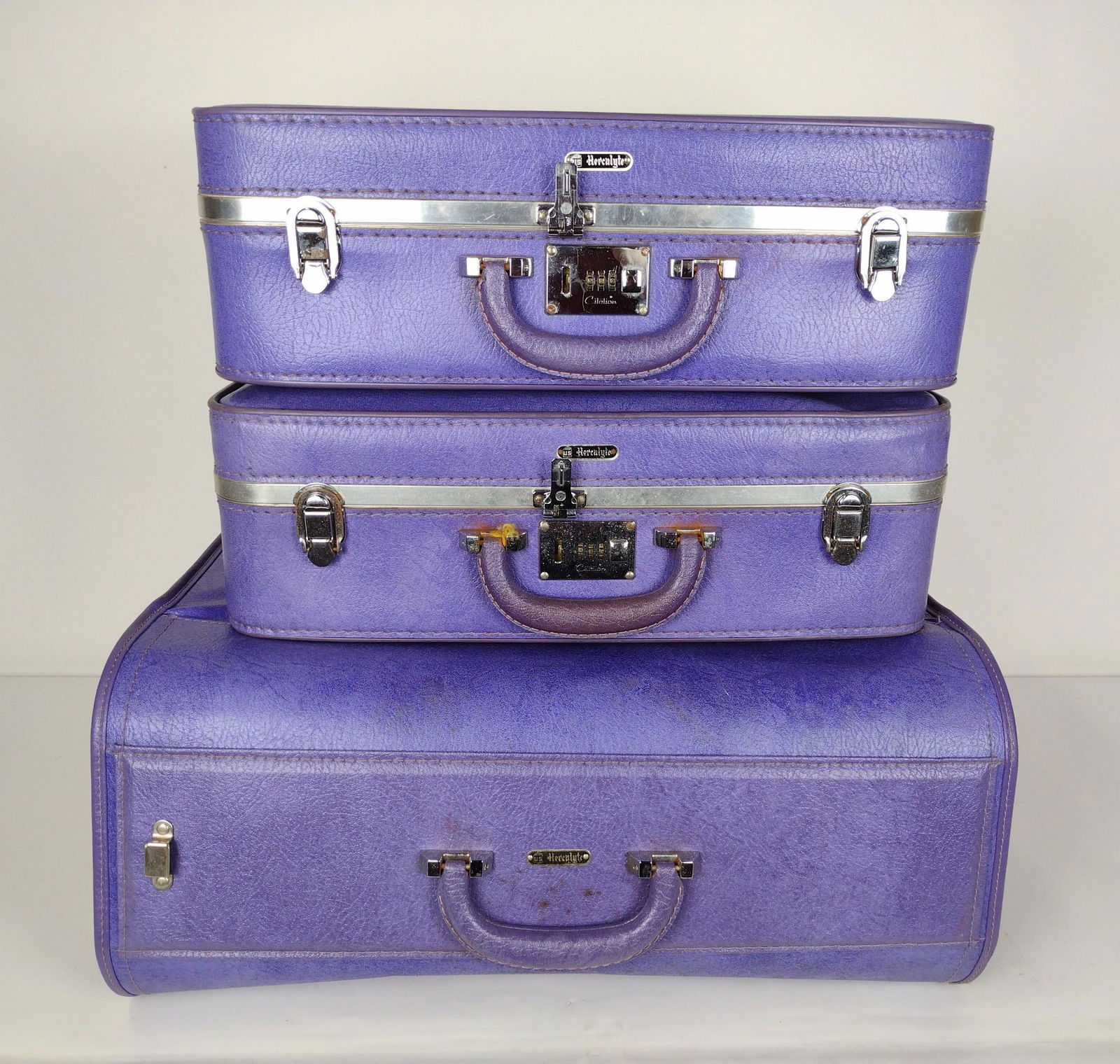 3 Pcs Purple Deluxe Hercules Luggage (1 of 7)