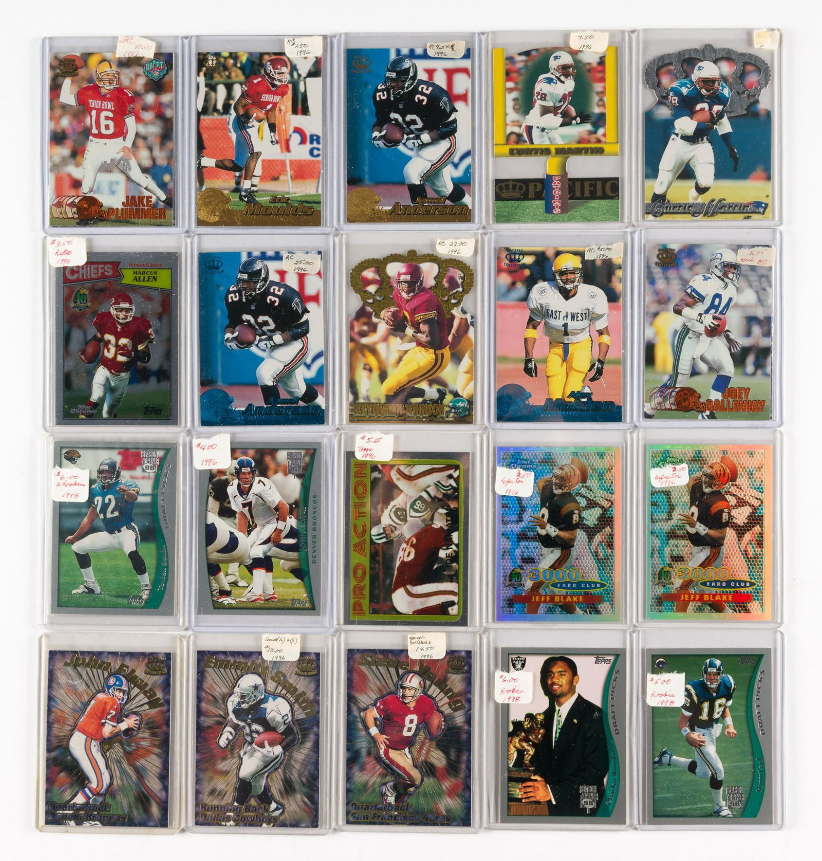 20 1990s Football Stars & Rookies (1 of 2)