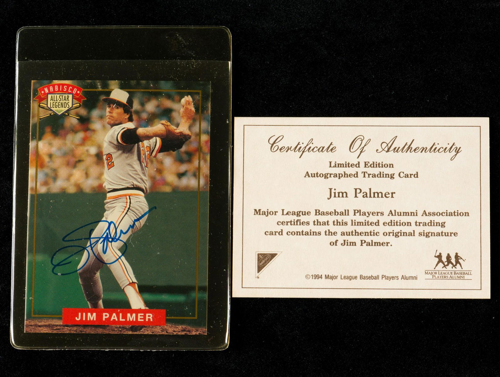 1993 Nabisco A-5 Legends Jim Palmer Certified Autographed Card (1 of 3)