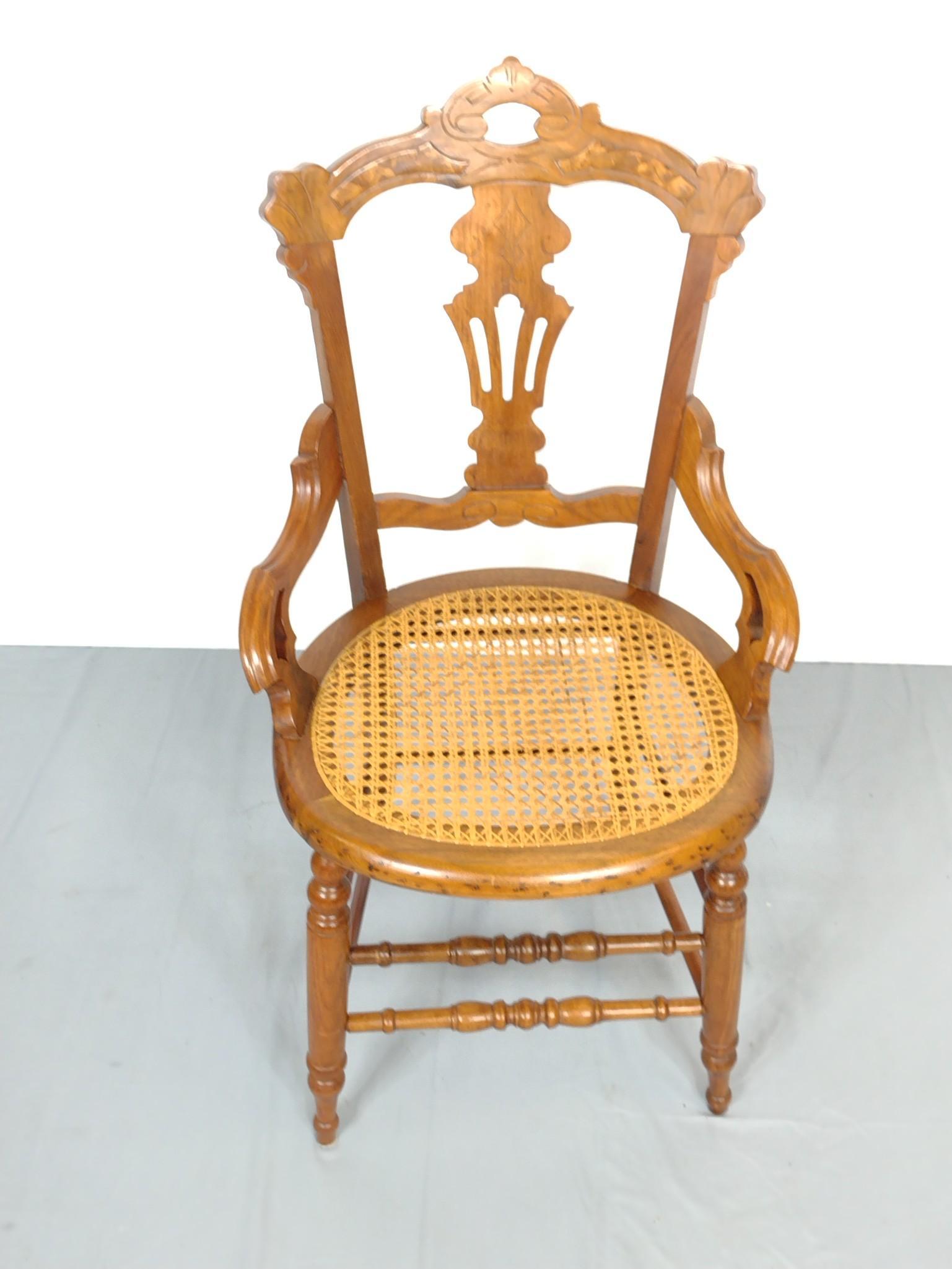 Cane Seated Victorian Chair (1 of 5)