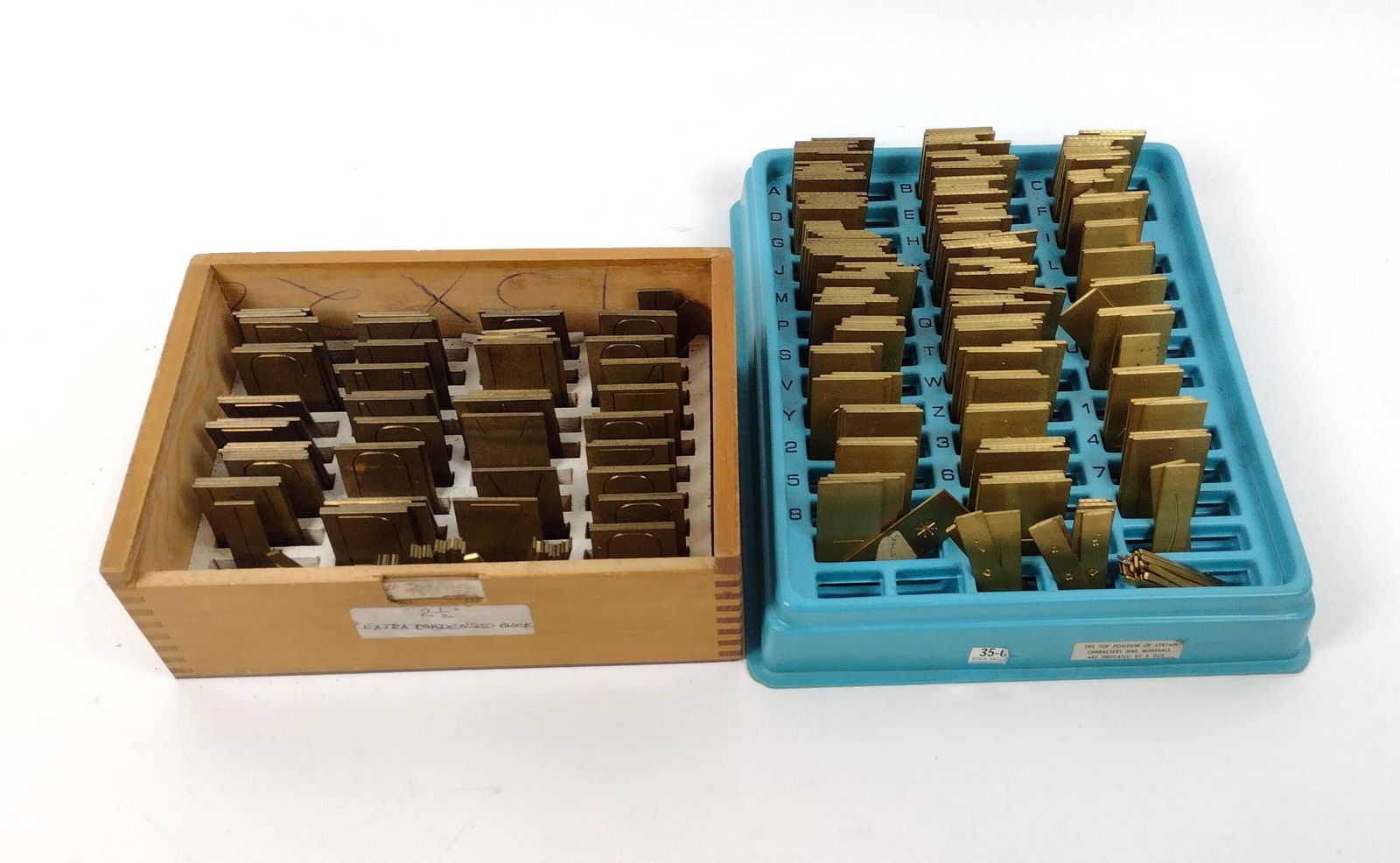 2 Block Lettering Engraving Type Sets incl New Hermes (1 of 4)