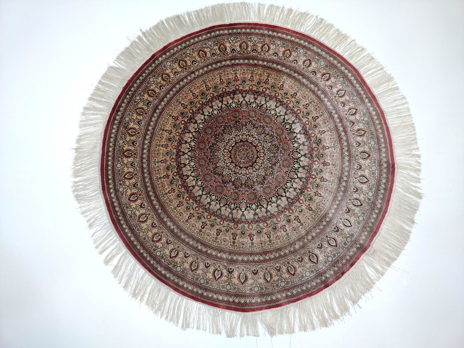 Round Silk Scatter Rug (1 of 4)