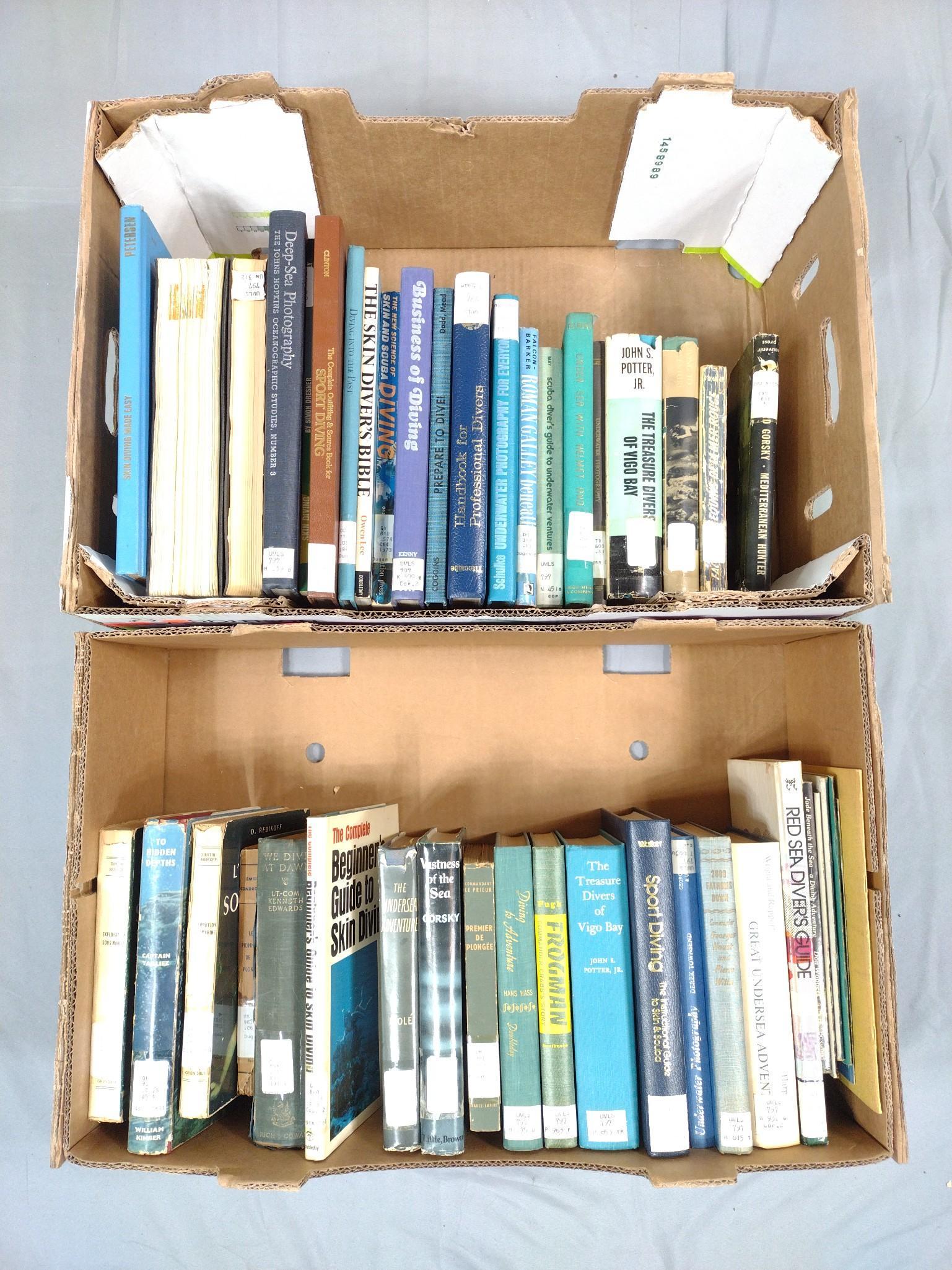 Lot Of Books Incl Vastness Of Sea, Sport Diving (1 of 3)