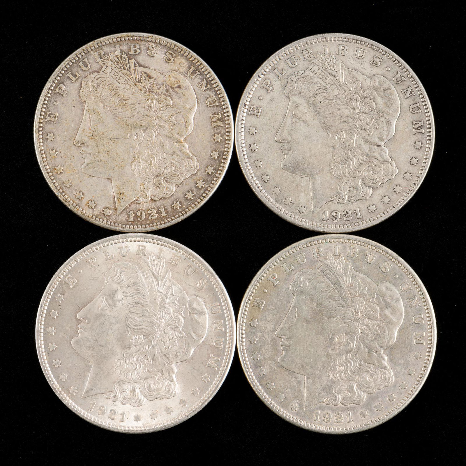 4 1921 Morgan Silver Dollars (1 of 2)
