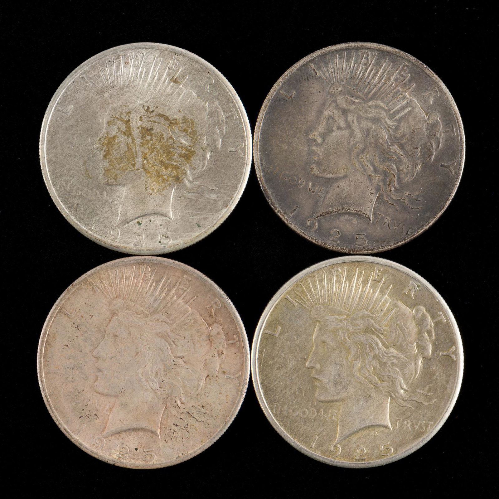 4 1925 Peace Silver Dollars (1 of 2)