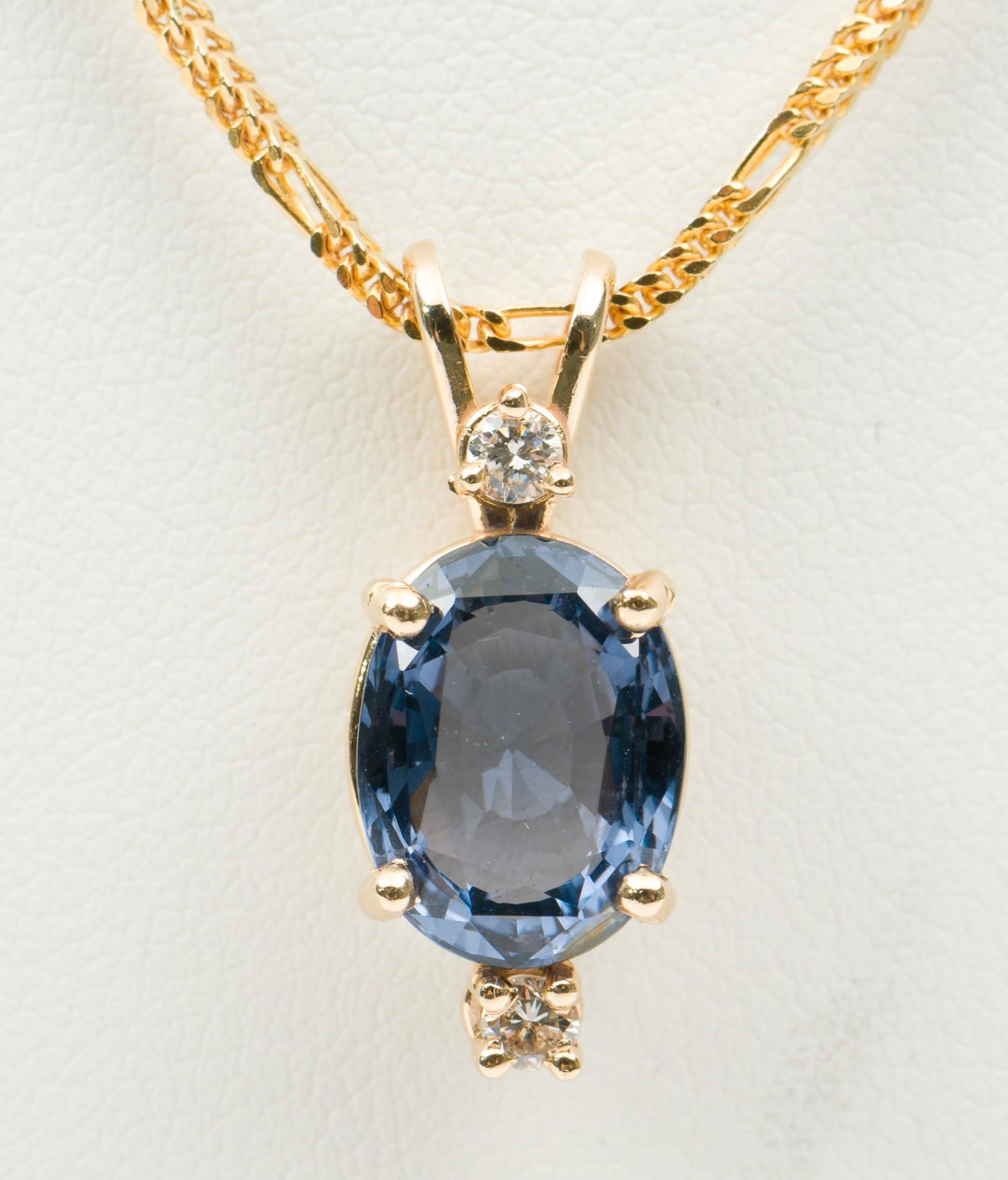 14K Tourmaline & Diamond Pendant Necklace (1 of 4)