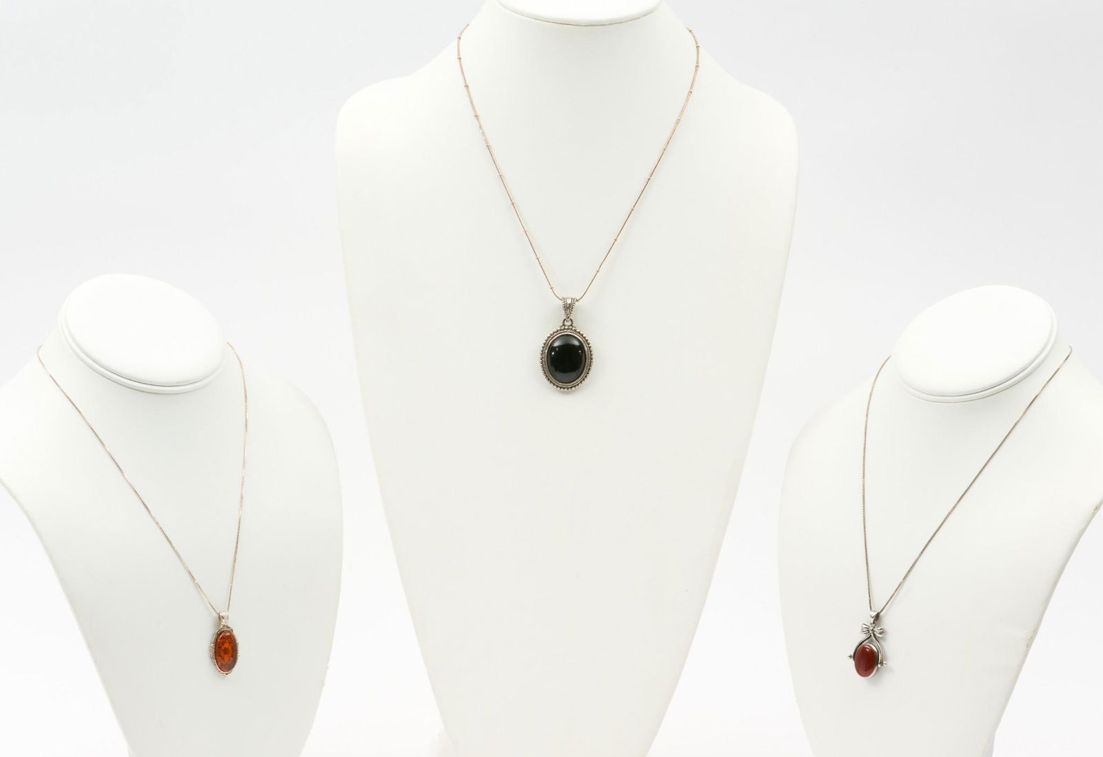 3 Sterling & Hardstone Necklaces (1 of 14)