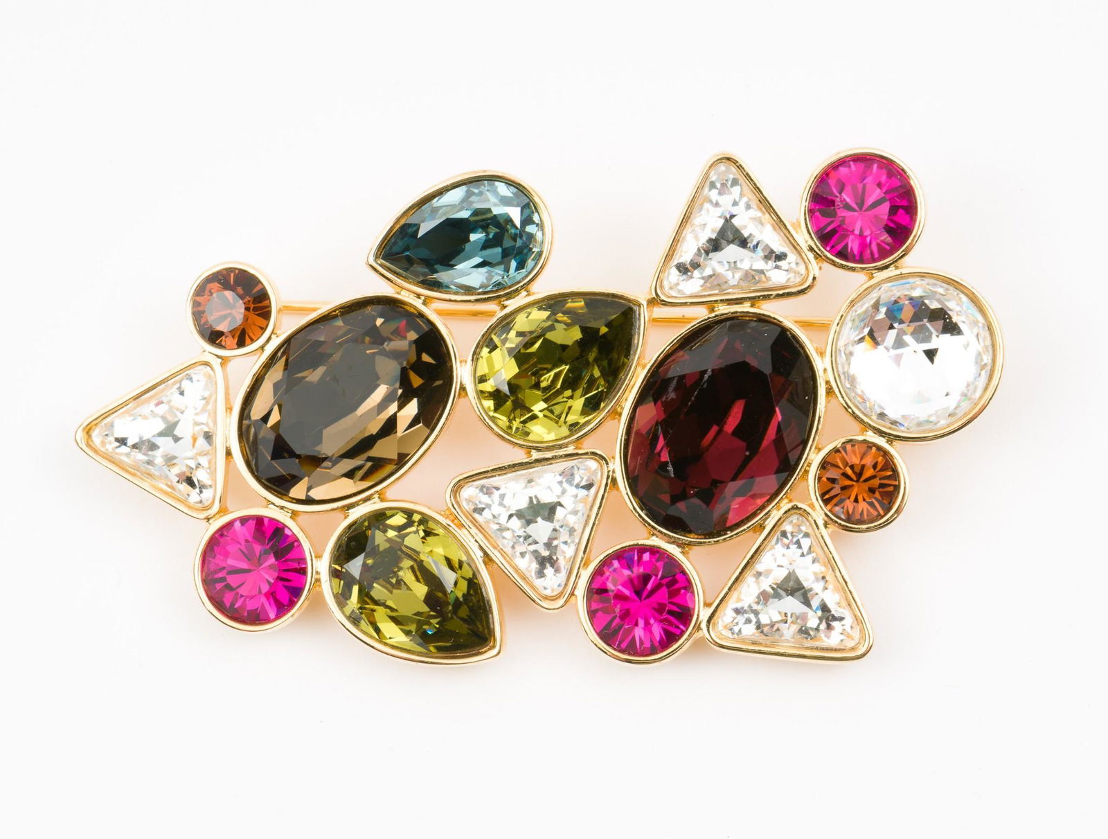 Swarovski Multi Colored Crystal Brooch (1 of 3)