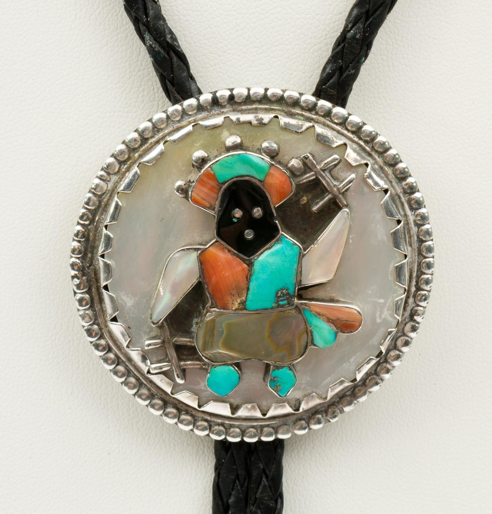 Zuni Apache Crown Dancer Bolo Tie (1 of 4)