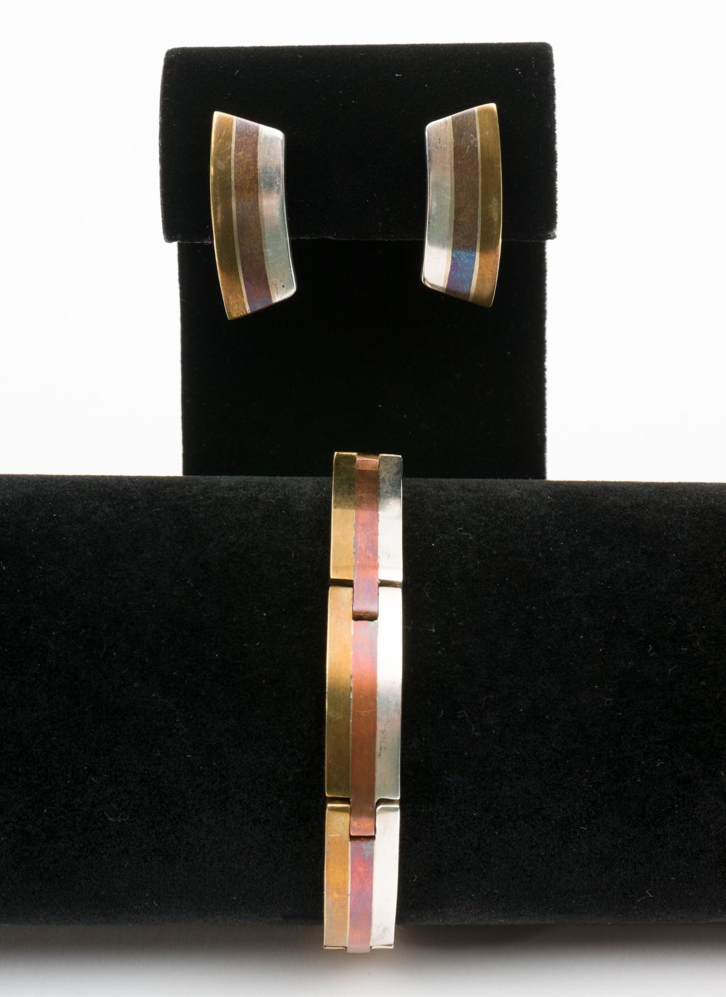 Los Castillo Multi Metal Bracelet and Earrings (1 of 6)