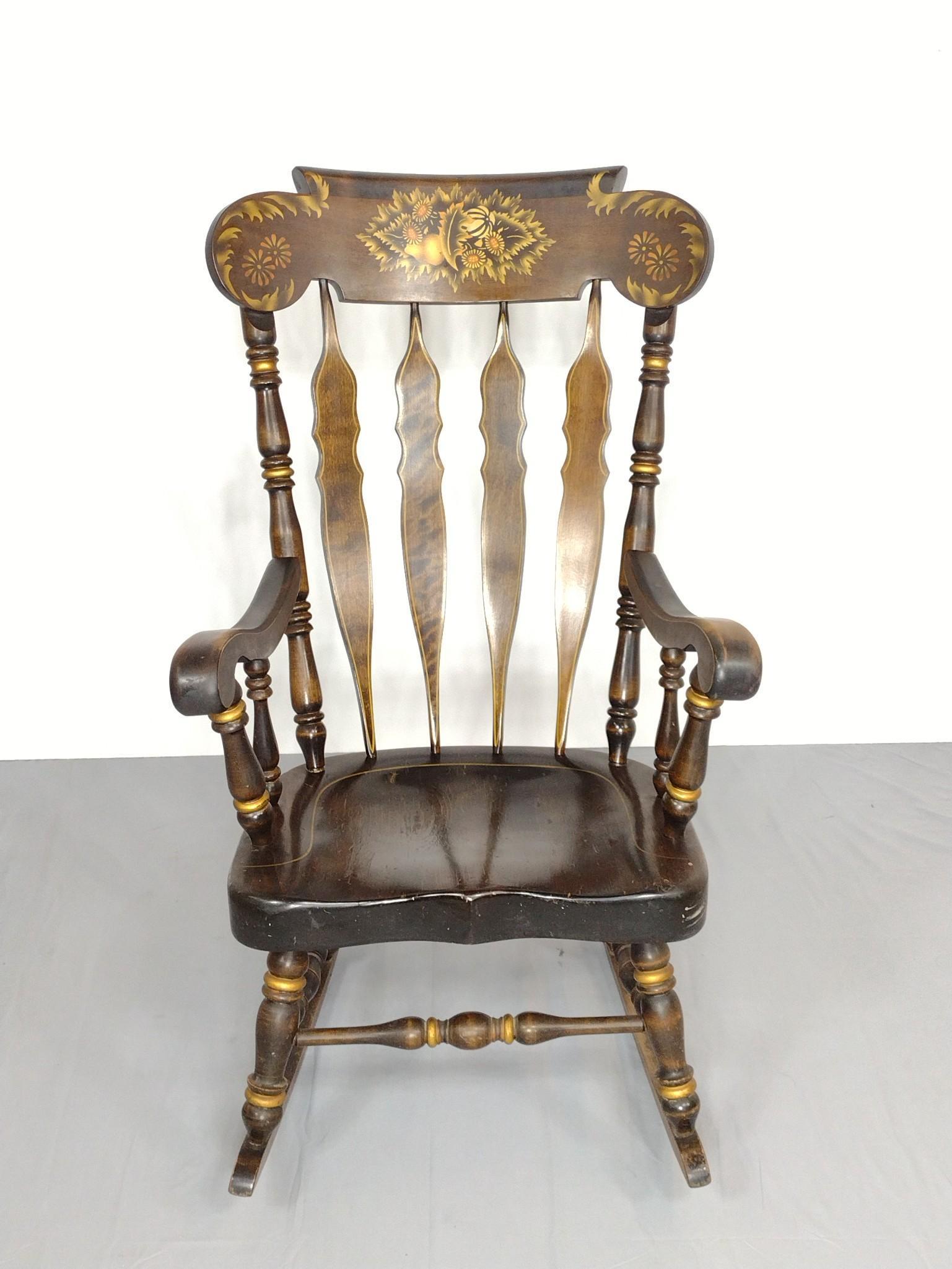 Nichols & Stone Stencil Painted Rocker (1 of 6)