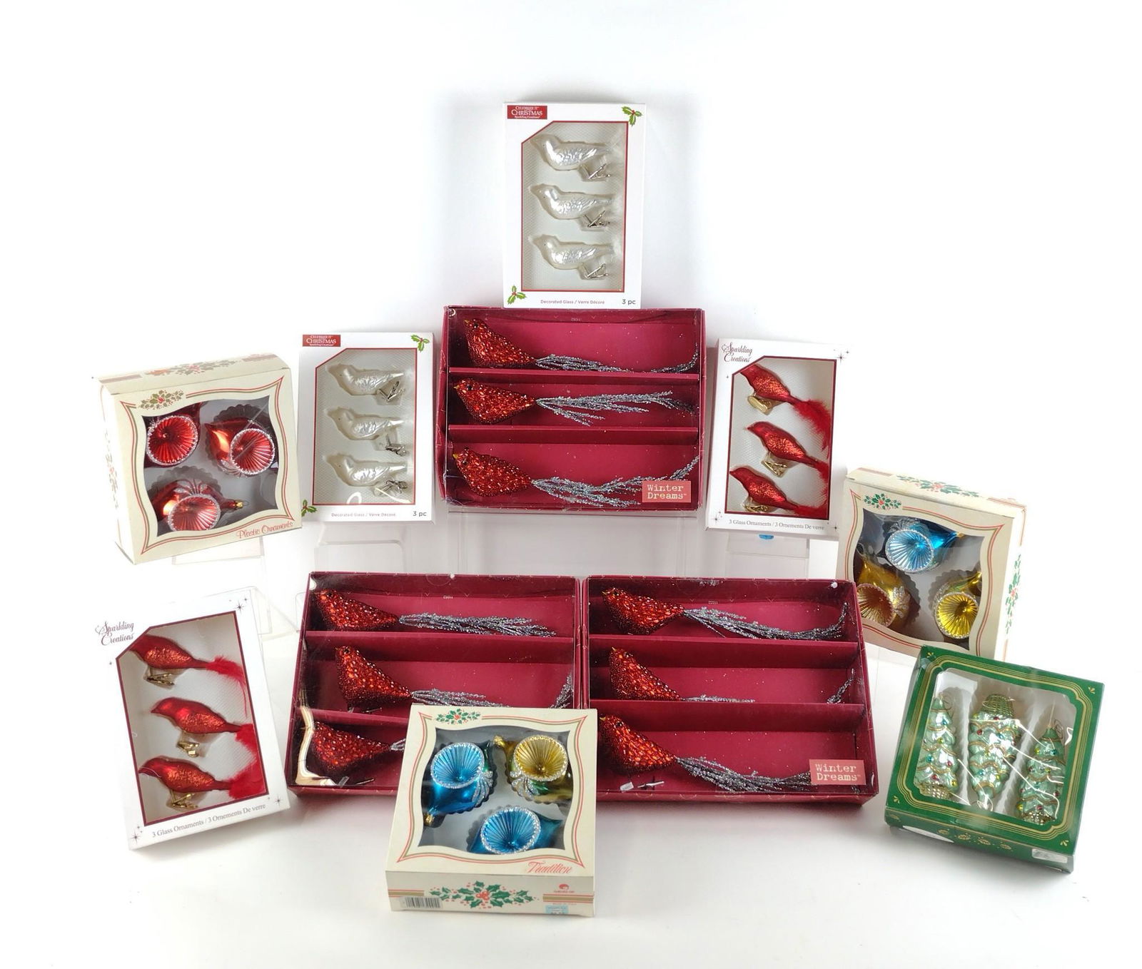 33 Vintage Christmas Ornaments Incl Birds (1 of 4)