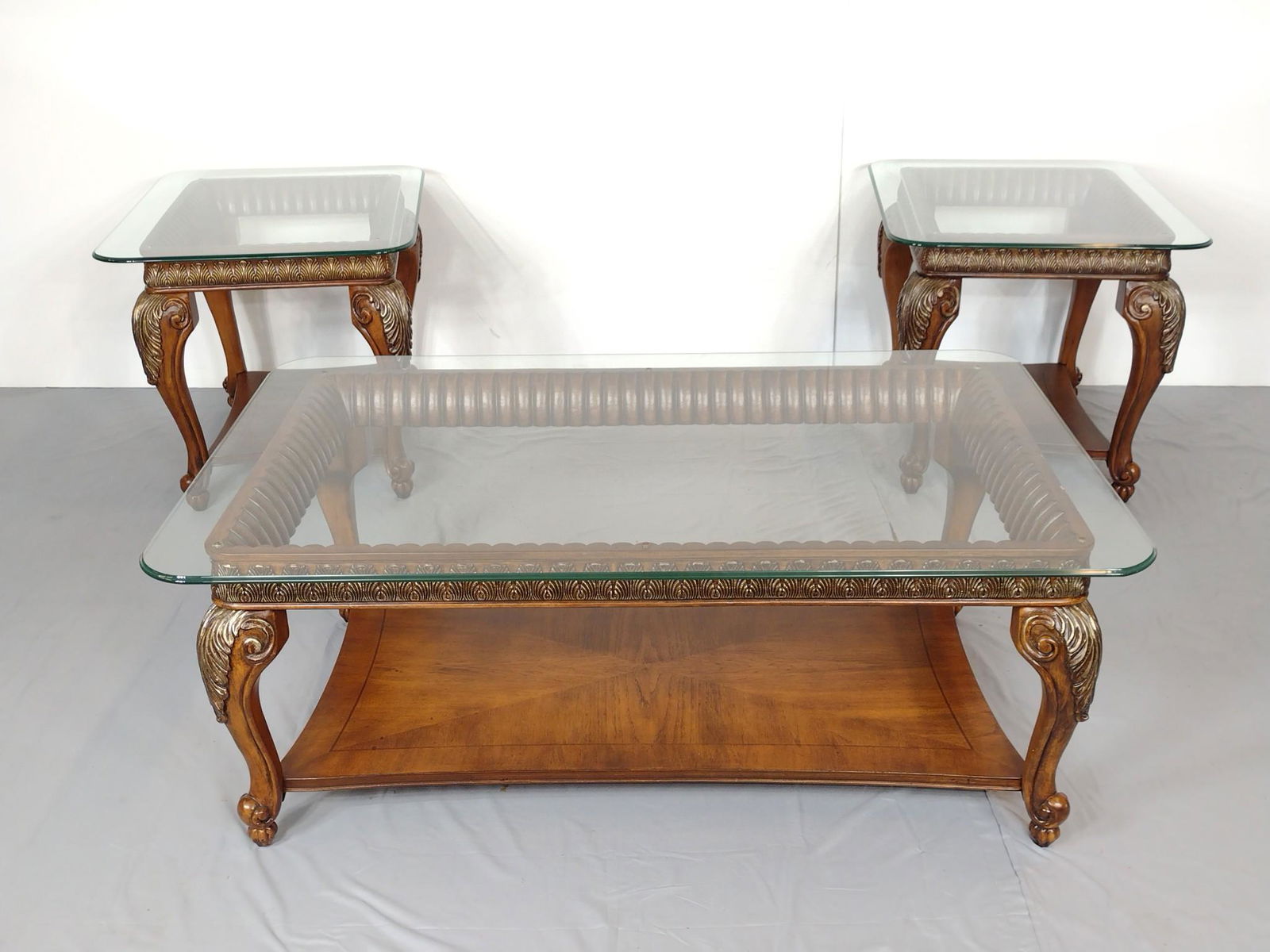 Glass Top Coffee & End Table Set (1 of 7)
