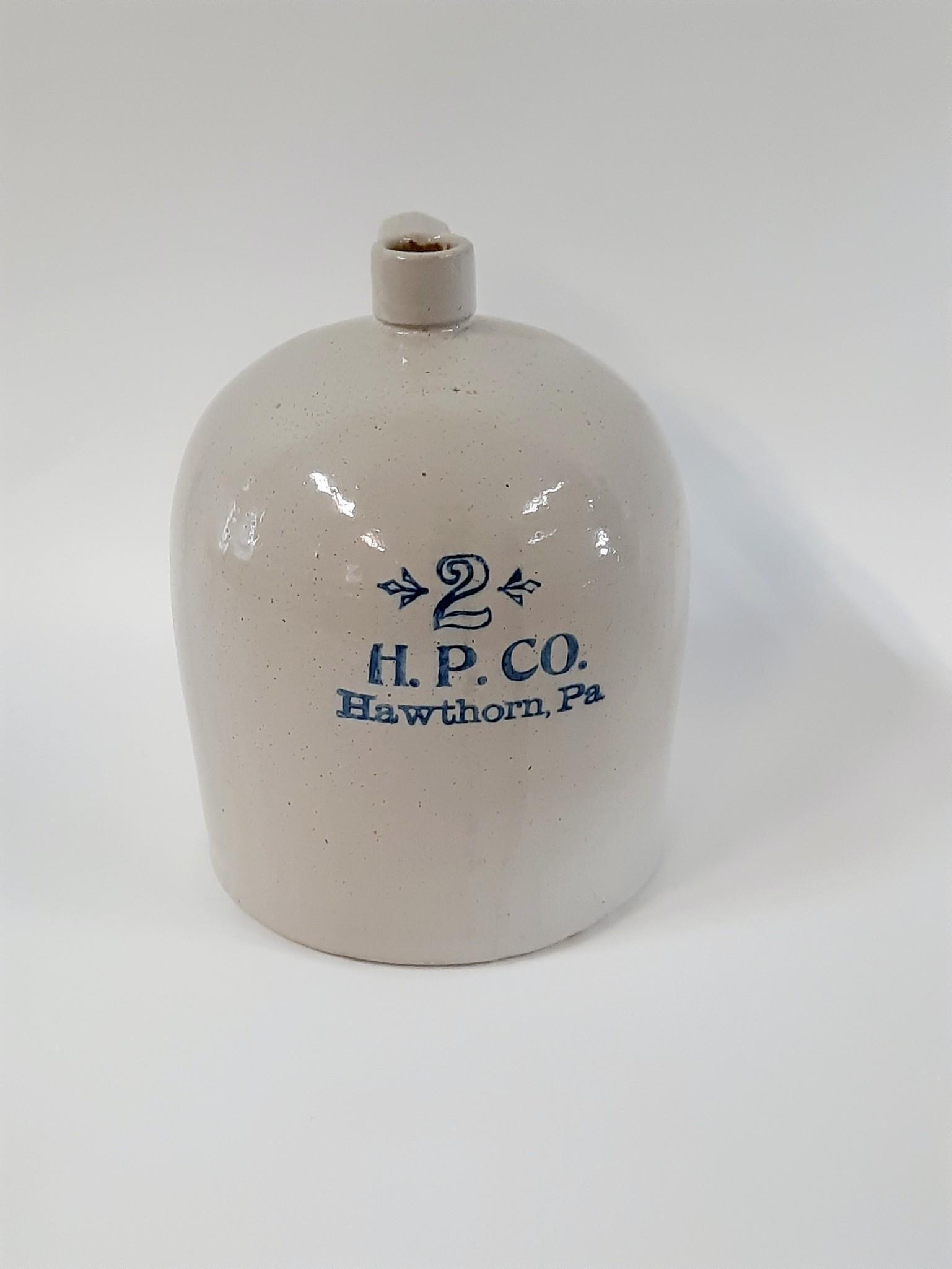 H. P. Co Hawthorn, PA Stoneware Jug (1 of 3)
