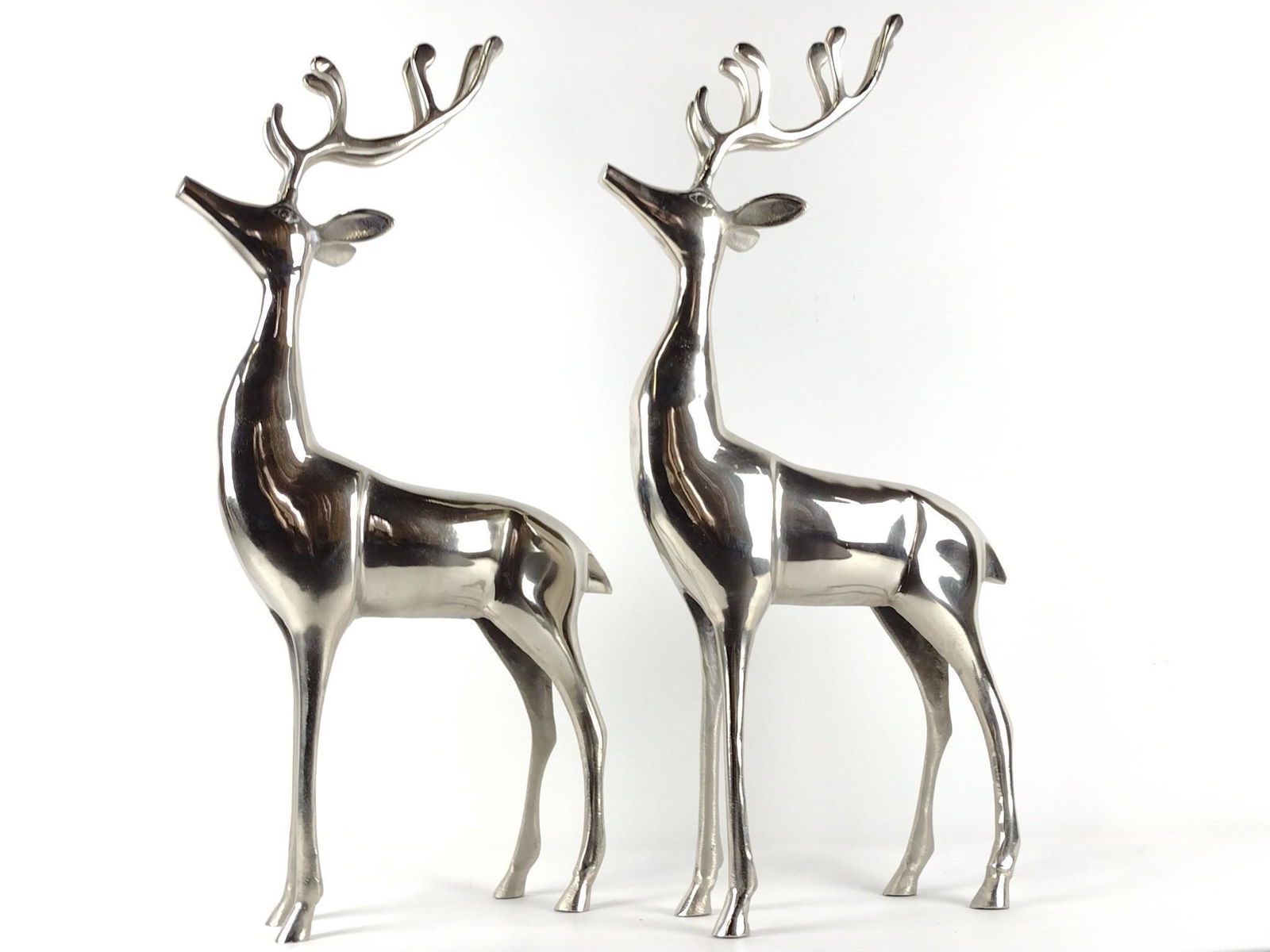 2 Silver Deer Sculptures (1 of 3)