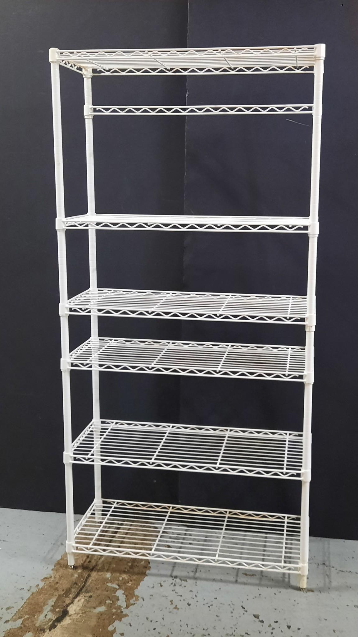 White 5 Shelf Wire Rack (1 of 2)